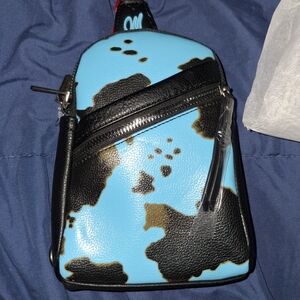 Blue and Black Crossbody Bag